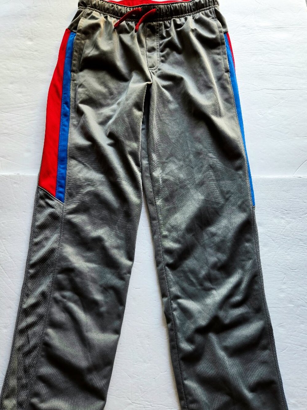 Athletic Works Boys Pants Gray Gym Pull On Elastic Waist Drawstring XL 14-16